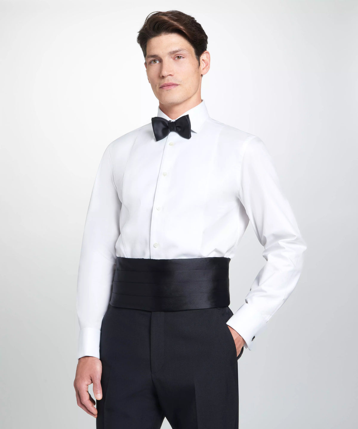 Black Silk Satin Cummerbund