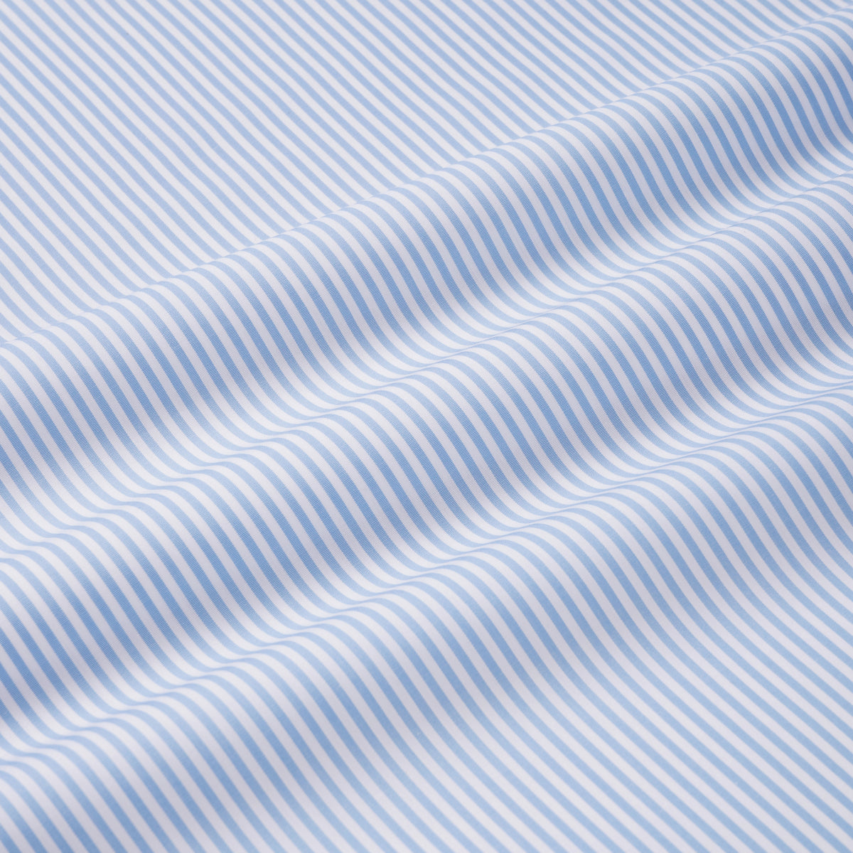 Pale Blue & White Tailored Fit Essential Bengal Stripe Formal Shirt