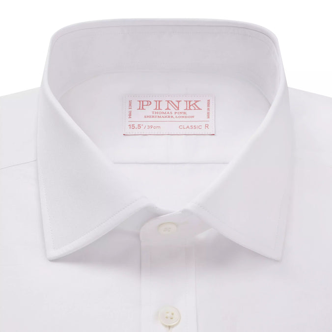 White Athletic Fit Stretch Plain Poplin Formal Shirt