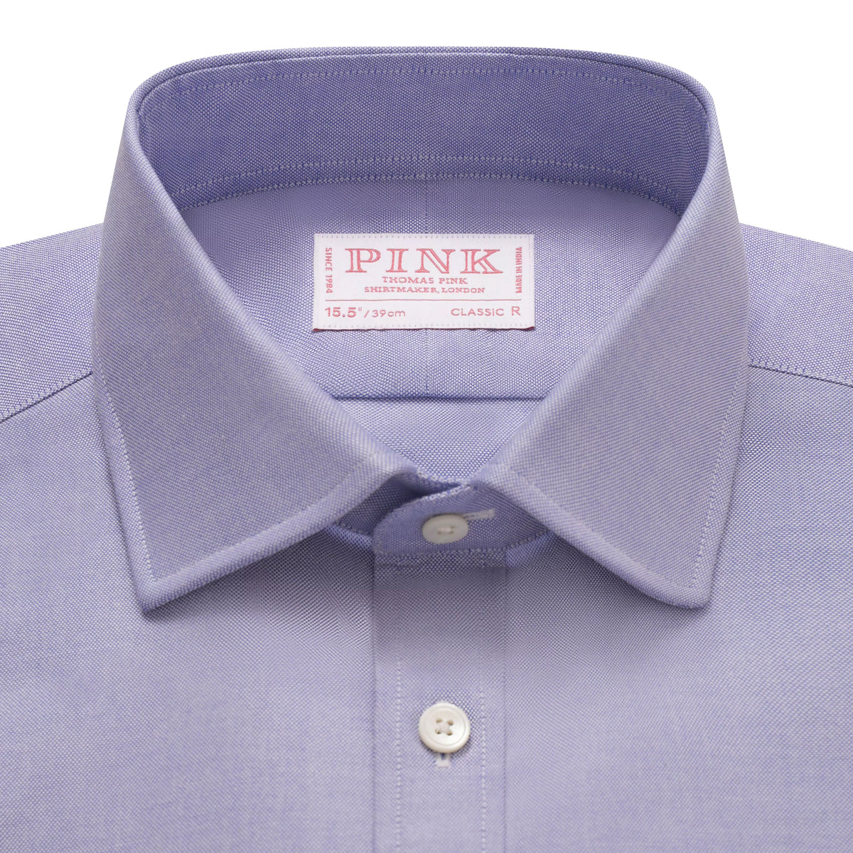 Blue Classic Fit Open Weave Oxford Formal Shirt