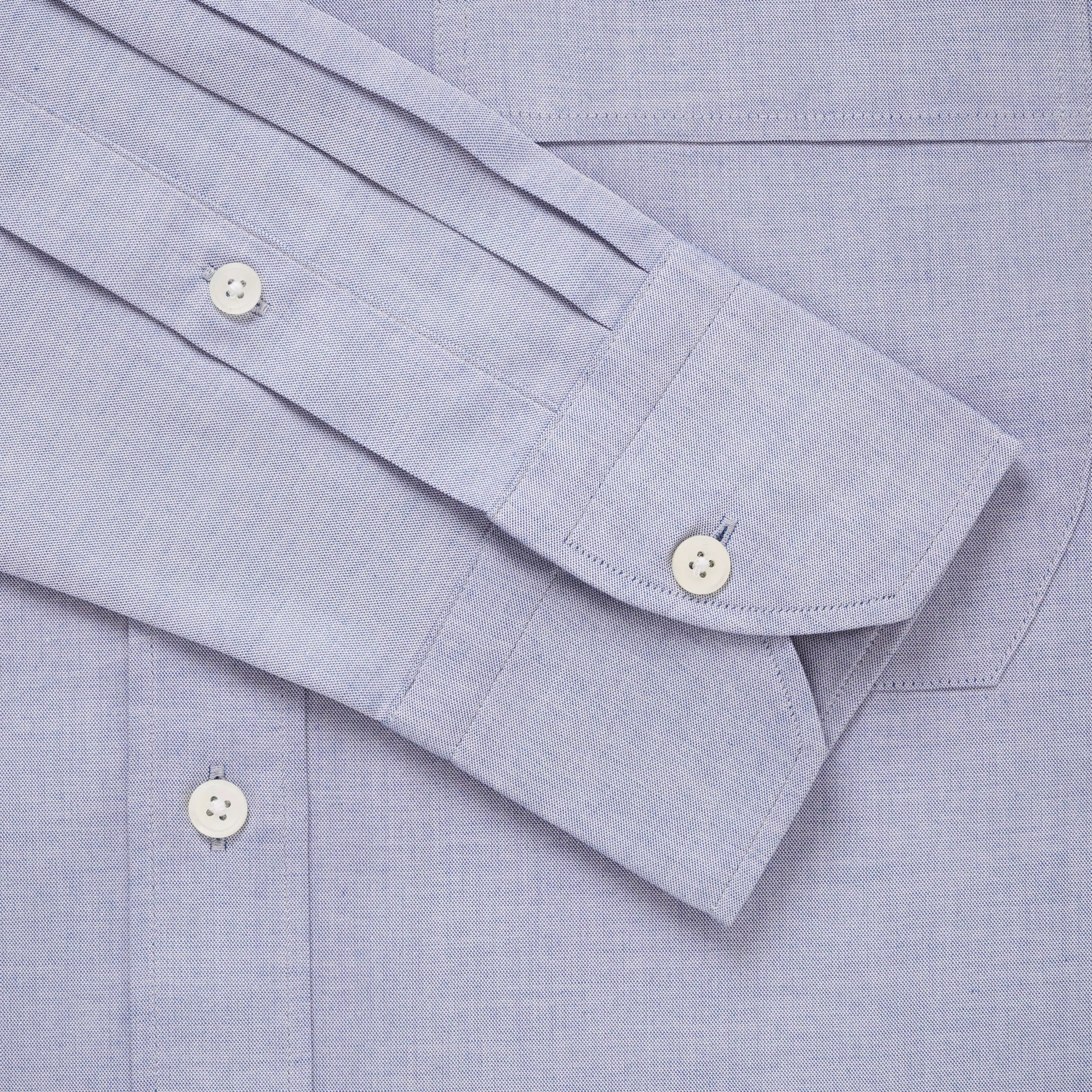 Pale Blue Classic Fit Smart Casual Button Down Fine Oxford Shirt