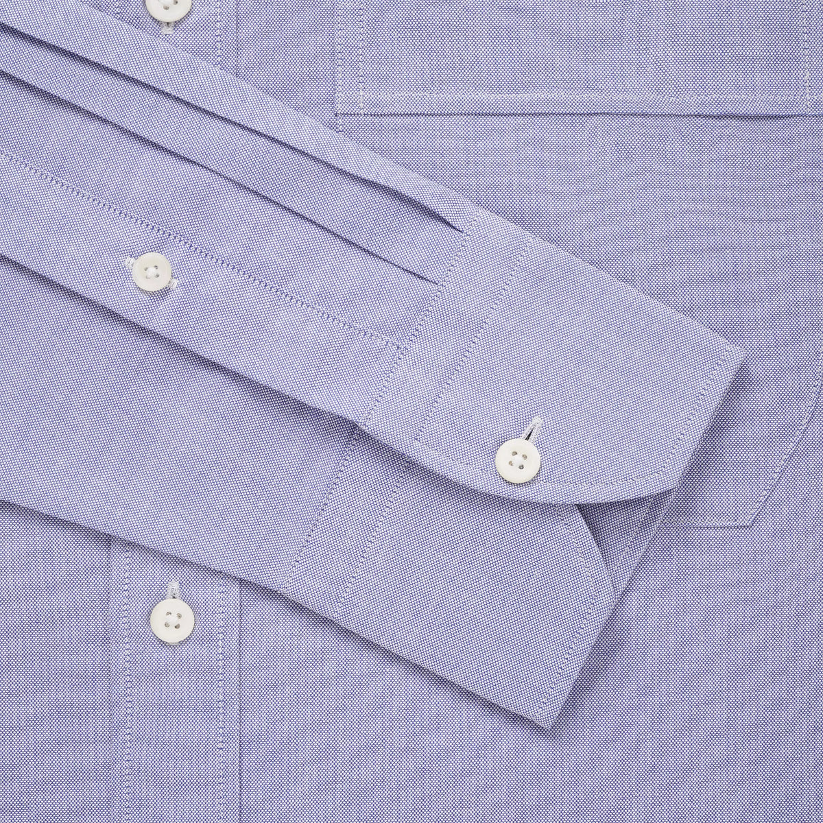 Blue Tailored Fit Smart Casual Button Down Open Weave Oxford Shirt