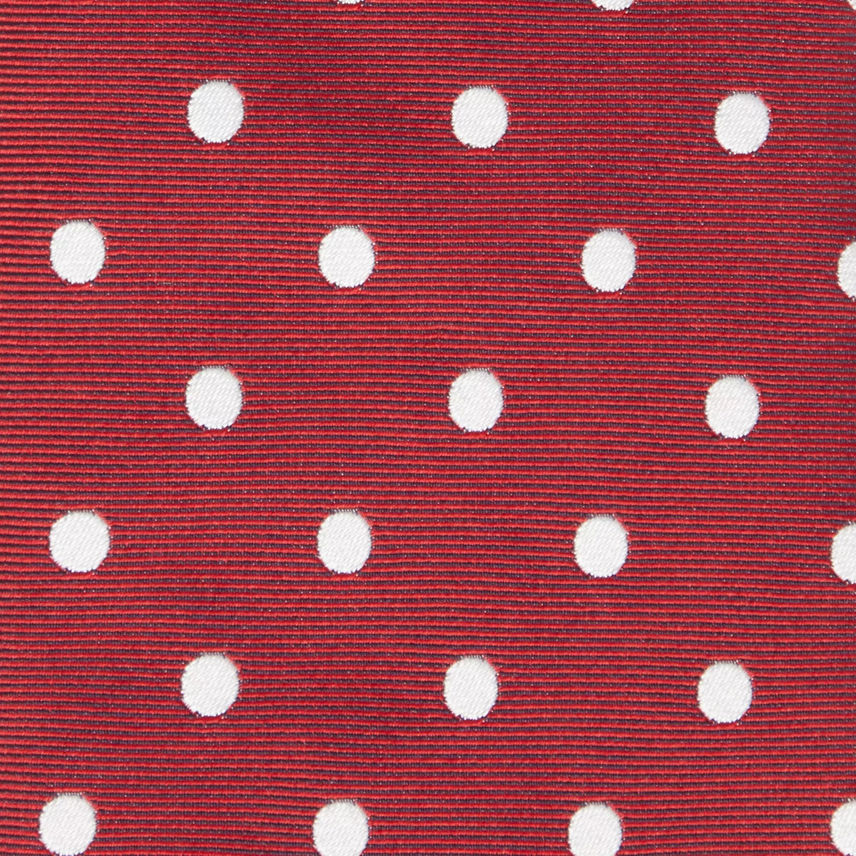 Red & White Polka Dot Silk Woven Tie